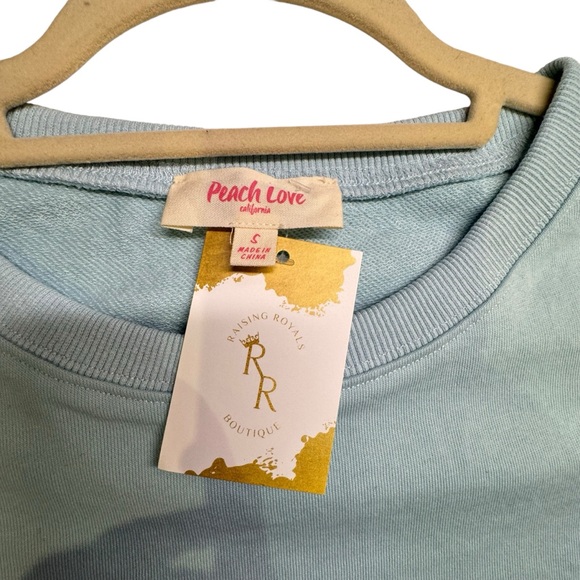 Peach Love - crop Sequins Statue of Liberty T-shirt NWT - Picture 6 of 8